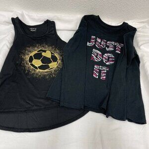 NIKE Girl’s Medium Shirt TOP JUST DO IT BCG Soccer Tank Athletic Sports Lot Of 2